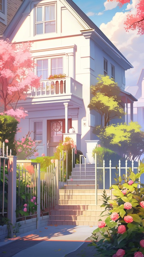 Anime Village House Nature Landscape Aesthetic (319)