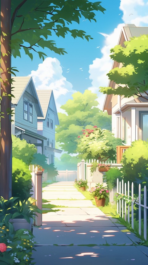 Anime Village House Nature Landscape Aesthetic (315)