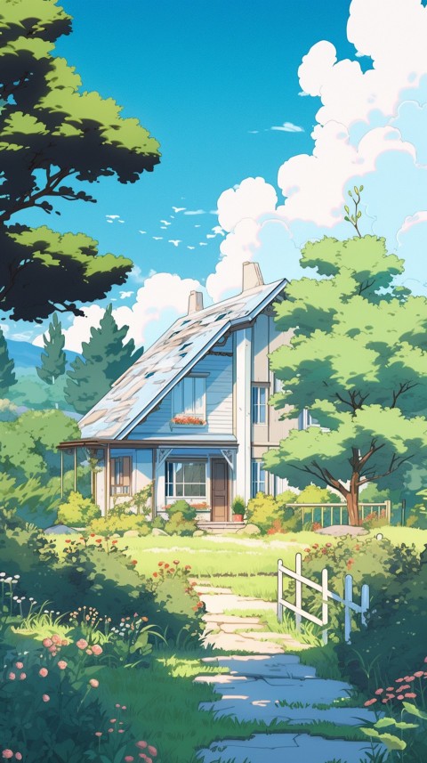 Anime Village House Nature Landscape Aesthetic (321)