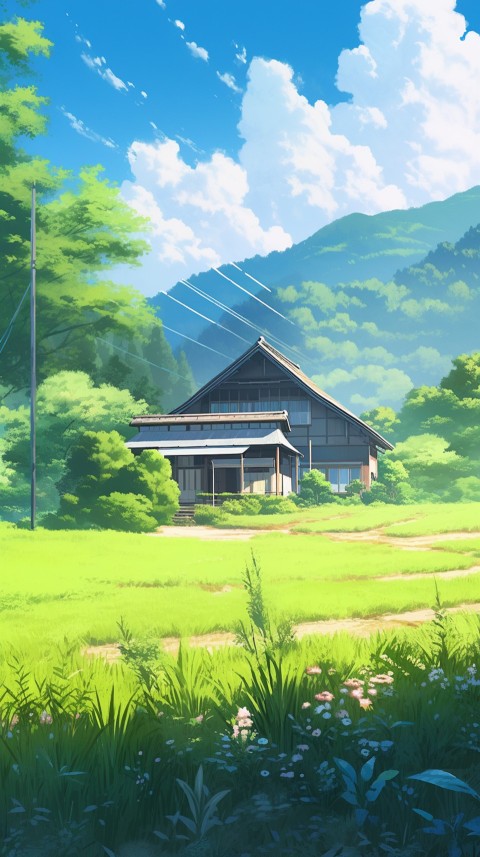 Anime Village House Nature Landscape Aesthetic (311)