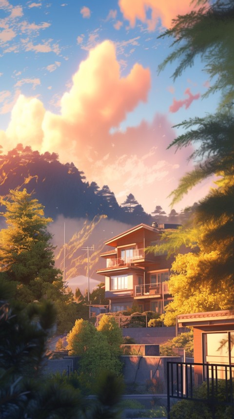 Anime Village House Nature Landscape Aesthetic (343)
