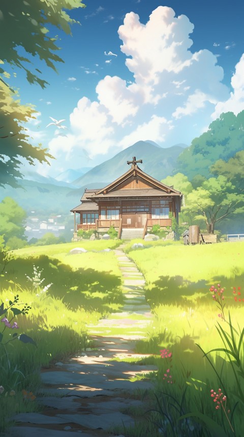 Anime Village House Nature Landscape Aesthetic (327)