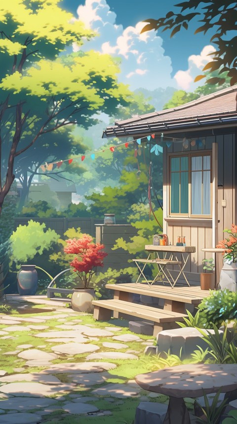 Anime Village House Nature Landscape Aesthetic (334)
