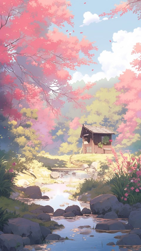 Anime Village House Nature Landscape Aesthetic (332)