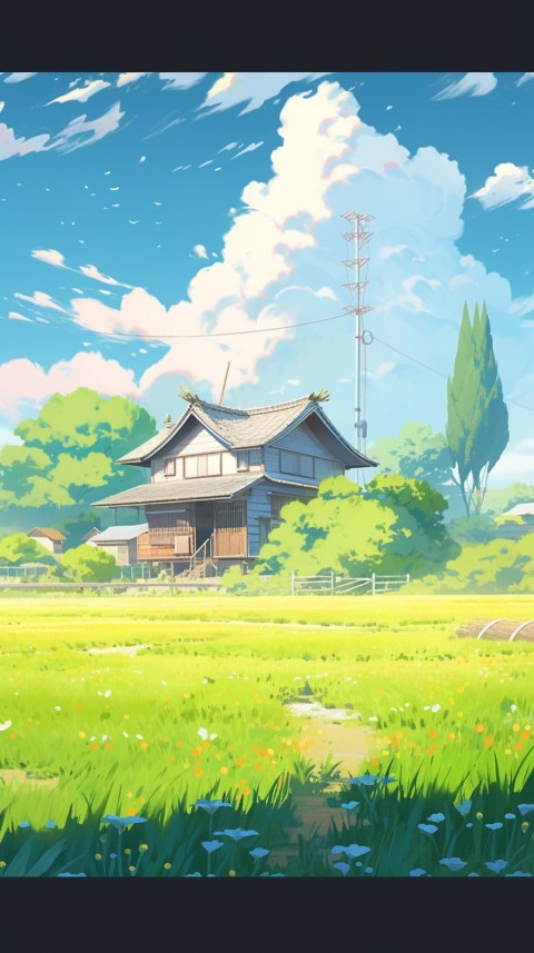 Anime Village House Nature Landscape Aesthetic (331)