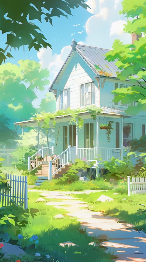 Anime Village House Nature Landscape Aesthetic (336)