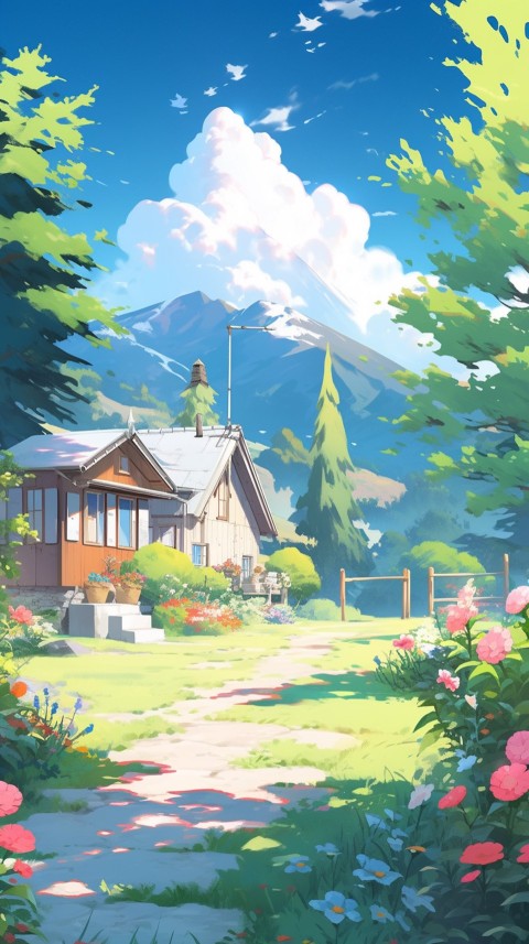 Anime Village House Nature Landscape Aesthetic (361)