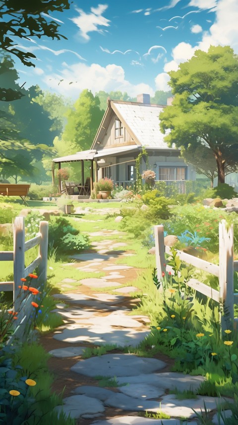 Anime Village House Nature Landscape Aesthetic (386)