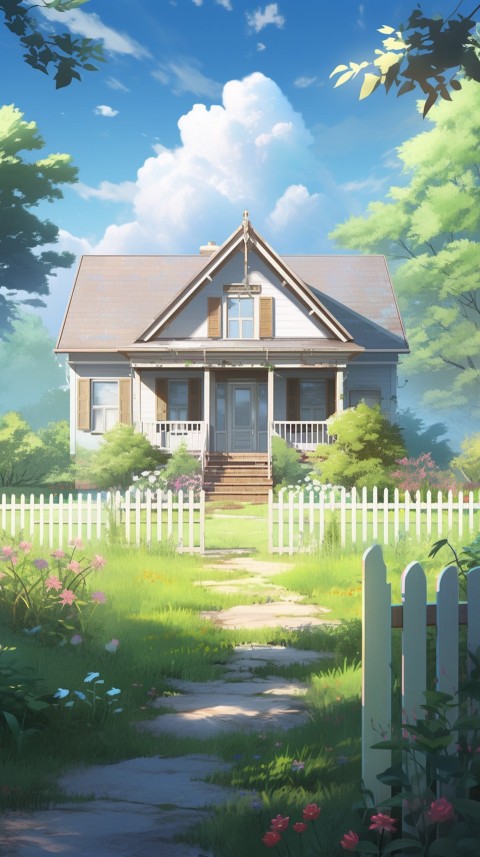 Anime Village House Nature Landscape Aesthetic (392)