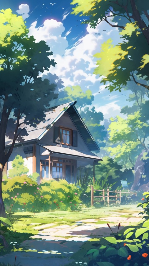 Anime Village House Nature Landscape Aesthetic (400)