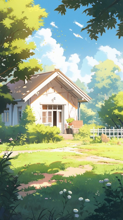 Anime Village House Nature Landscape Aesthetic (380)