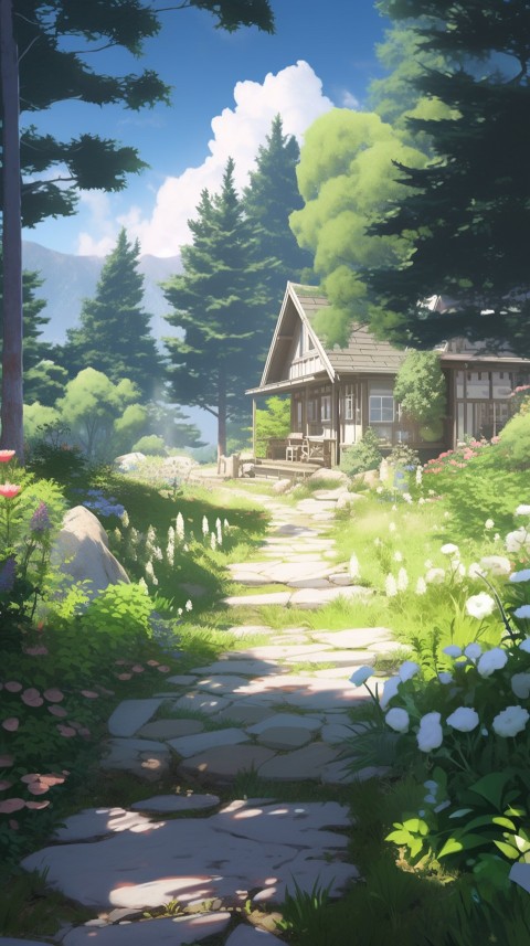 Anime Village House Nature Landscape Aesthetic (429)