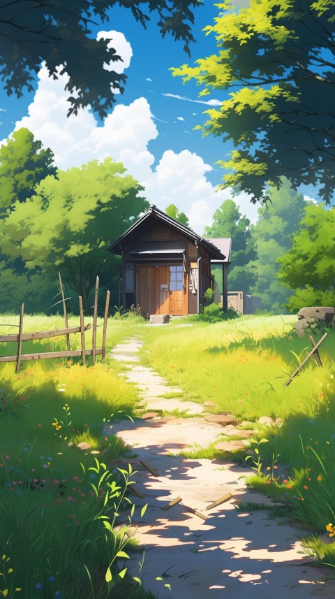 Anime Village House Nature Landscape Aesthetic (421)