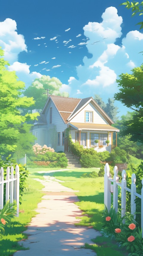 Anime Village House Nature Landscape Aesthetic (468)