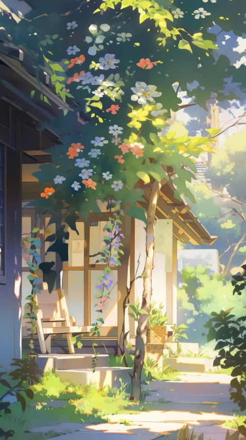 Anime Village House Nature Landscape Aesthetic (490)