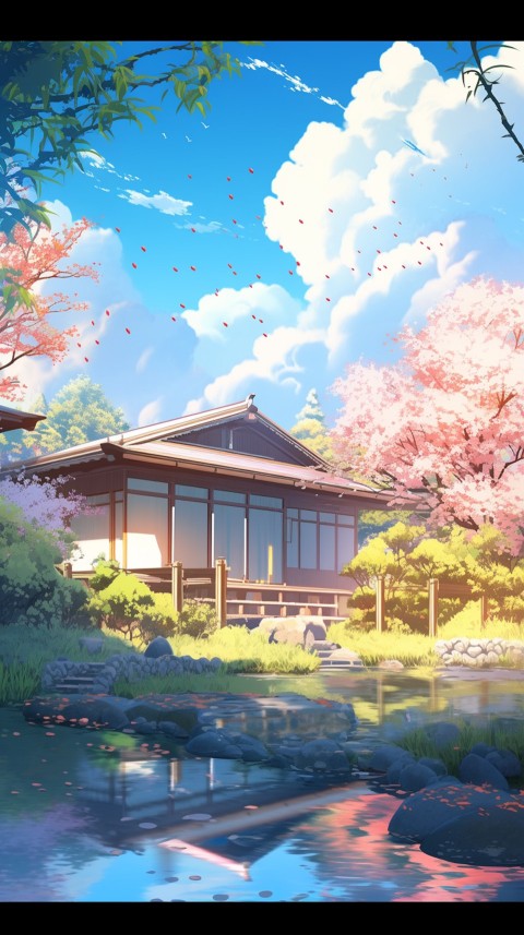 Anime Village House Nature Landscape Aesthetic (465)