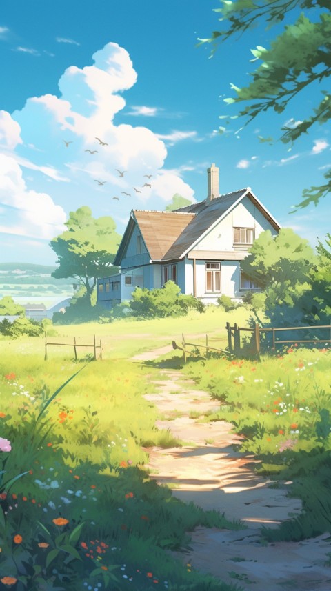 Anime Village House Nature Landscape Aesthetic (486)
