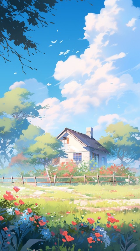 Anime Village House Nature Landscape Aesthetic (494)
