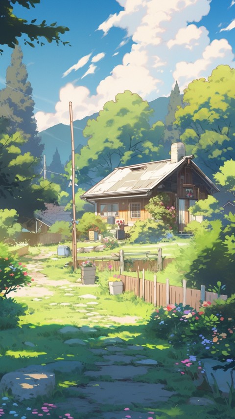 Anime Village House Nature Landscape Aesthetic (489)