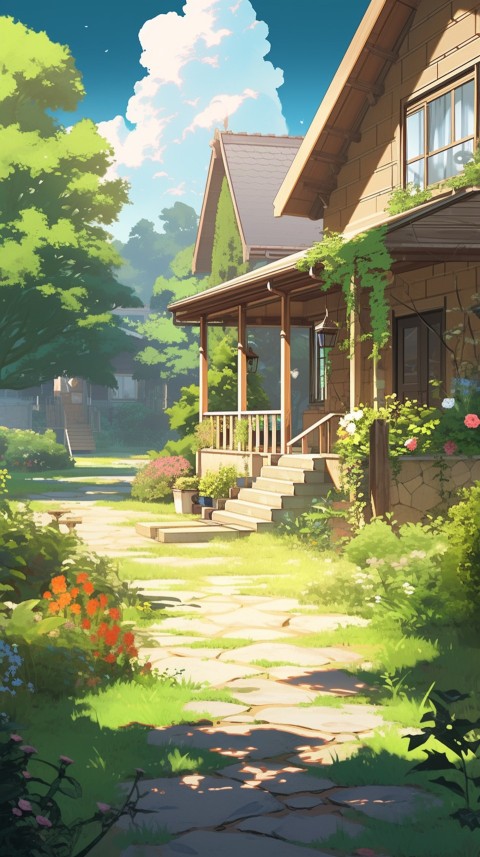 Anime Village House Nature Landscape Aesthetic (529)