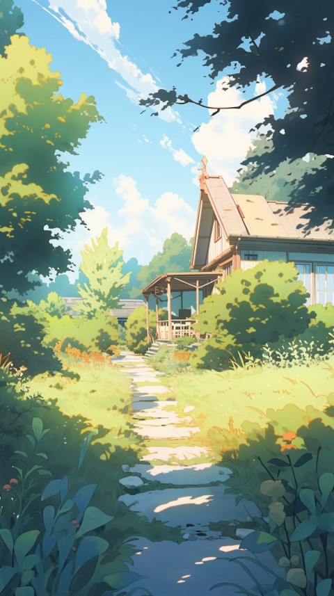 Anime Village House Nature Landscape Aesthetic (551)