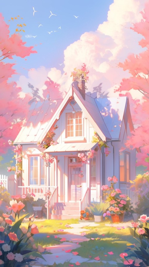 Anime Village House Nature Landscape Aesthetic (596)