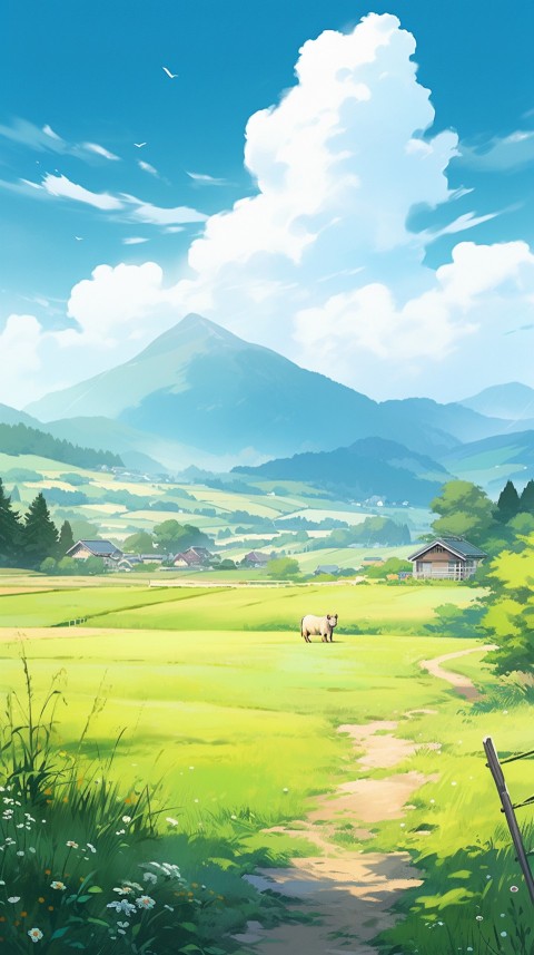 Anime Village House Nature Landscape Aesthetic (586)