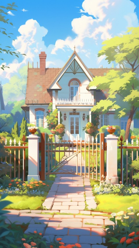 Anime Village House Nature Landscape Aesthetic (574)