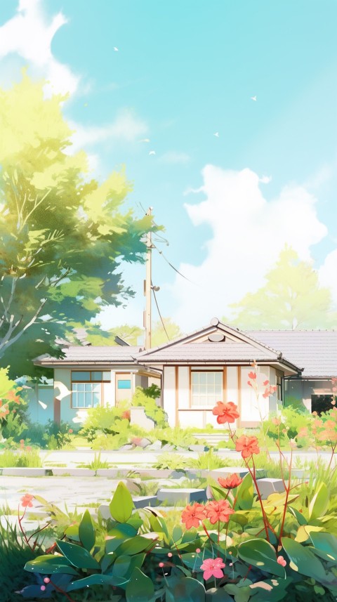 Anime Village House Nature Landscape Aesthetic (635)