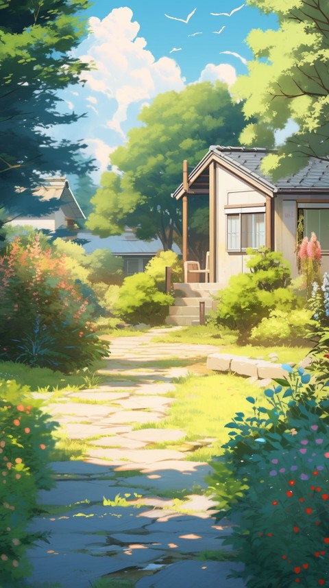 Anime Village House Nature Landscape Aesthetic (648)