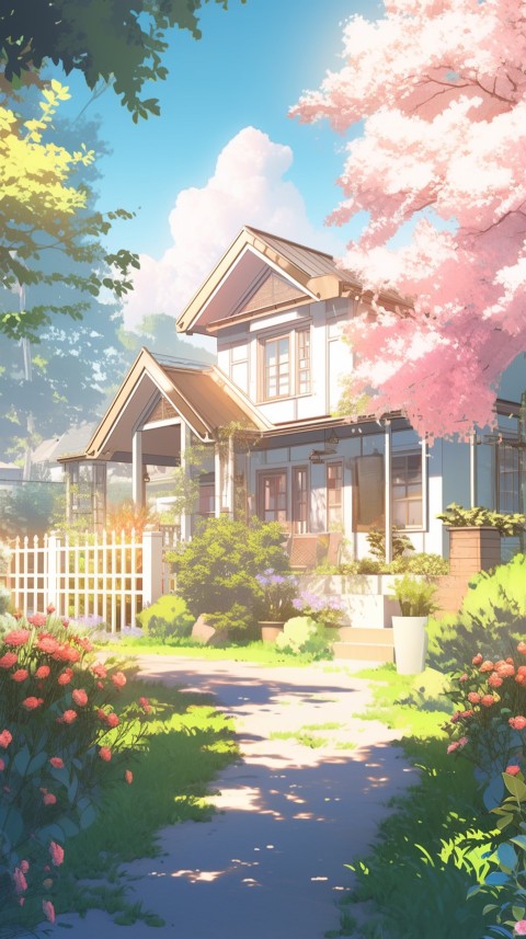 Anime Village House Nature Landscape Aesthetic (603)