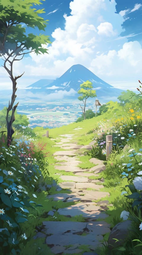 Anime Village House Nature Landscape Aesthetic (636)