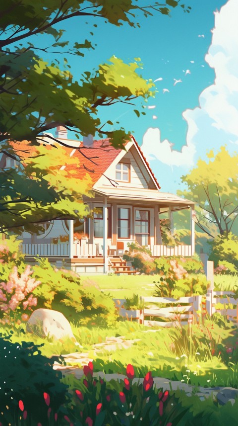 Anime Village House Nature Landscape Aesthetic (647)