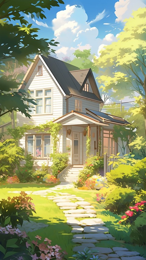 Anime Village House Nature Landscape Aesthetic (694)