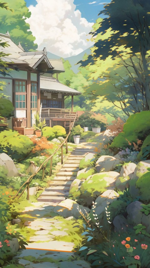 Anime Village House Nature Landscape Aesthetic (668)