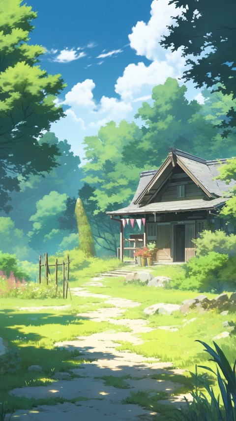 Anime Village House Nature Landscape Aesthetic (676)