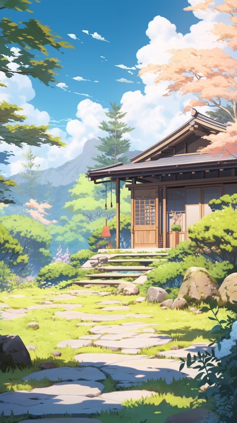 Anime Village House Nature Landscape Aesthetic (692)