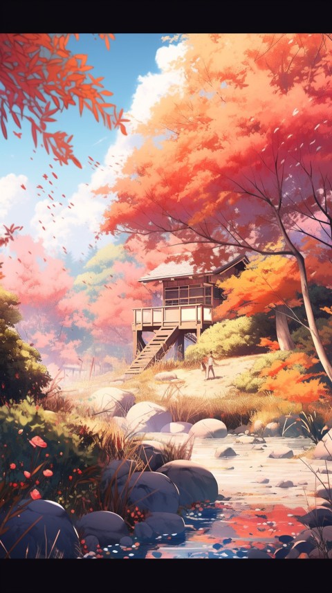 Anime Village House Nature Landscape Aesthetic (666)