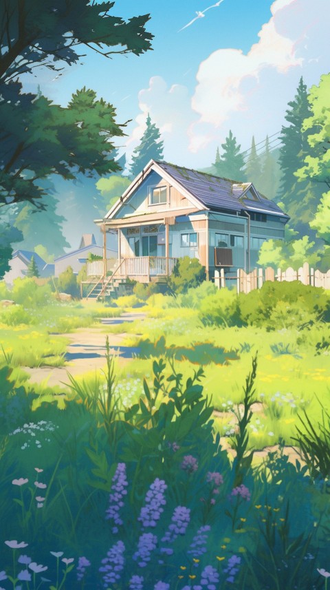 Anime Village House Nature Landscape Aesthetic (693)