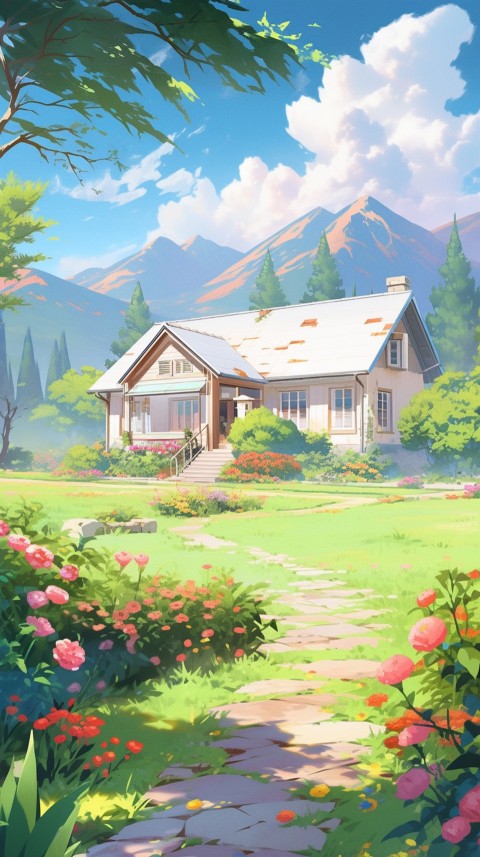 Anime Village House Nature Landscape Aesthetic (656)