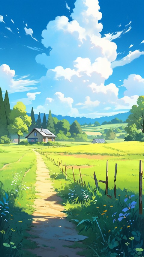 Anime Village House Nature Landscape Aesthetic (678)