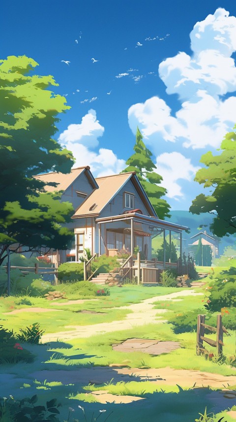 Anime Village House Nature Landscape Aesthetic (659)