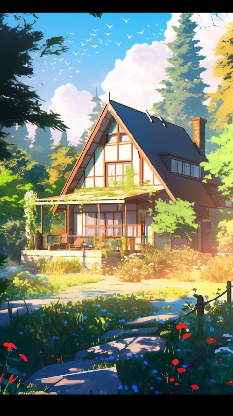 Anime Village House Nature Landscape Aesthetic (723)