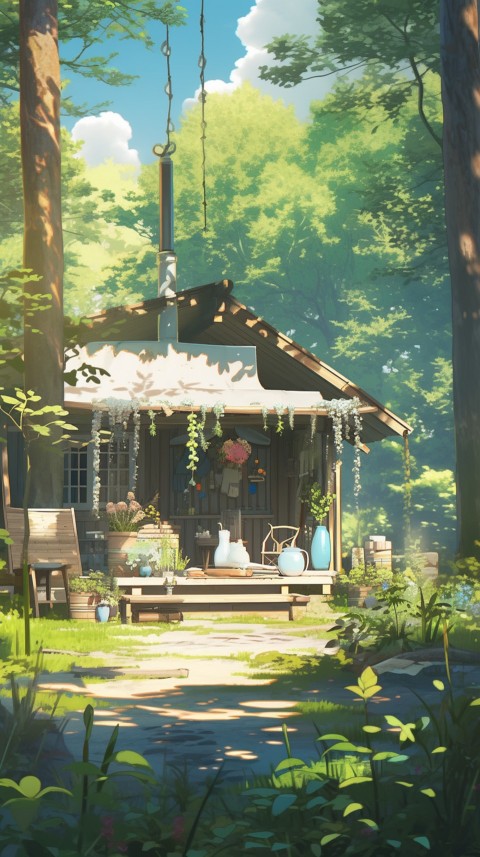 Anime Village House Nature Landscape Aesthetic (734)