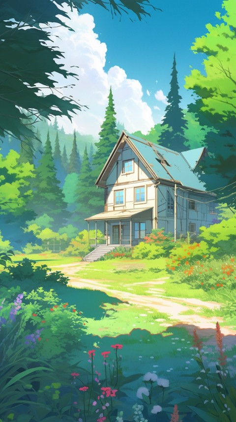 Anime Village House Nature Landscape Aesthetic (754)