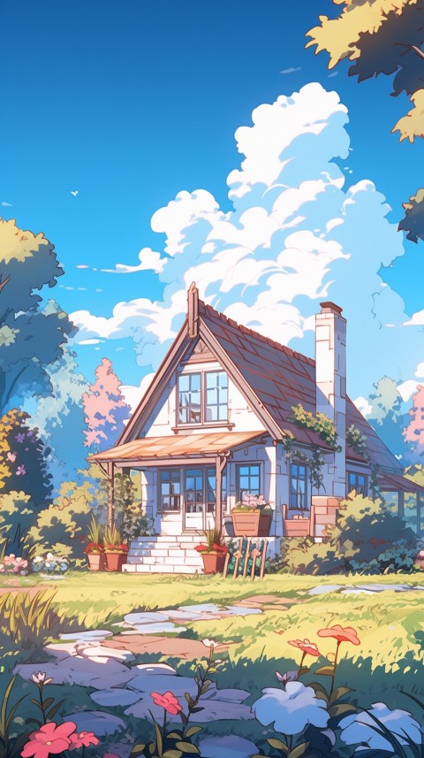 Anime Village House Nature Landscape Aesthetic (757)