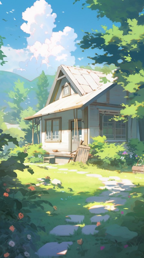 Anime Village House Nature Landscape Aesthetic (771)