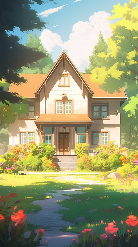 Anime Village House Nature Landscape Aesthetic (781)