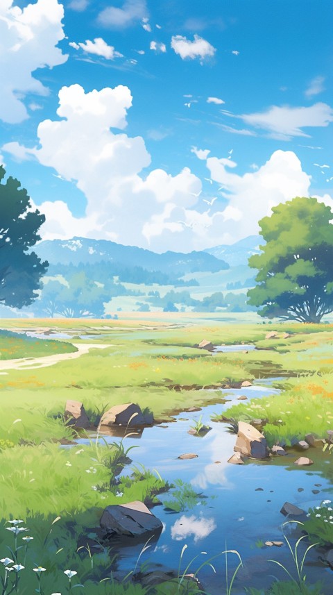 Anime Nature Landscape Peaceful Aesthetic Calming (35)