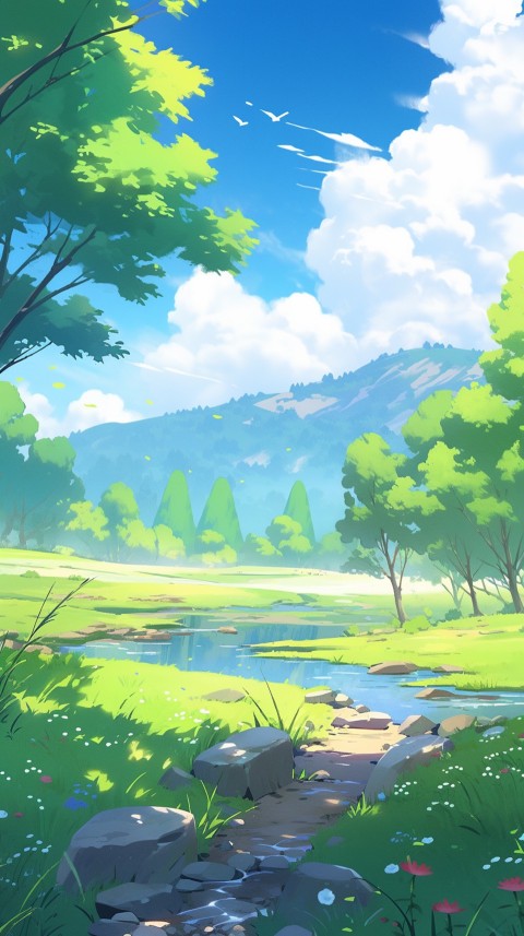 Anime Nature Landscape Peaceful Aesthetic Calming (39)